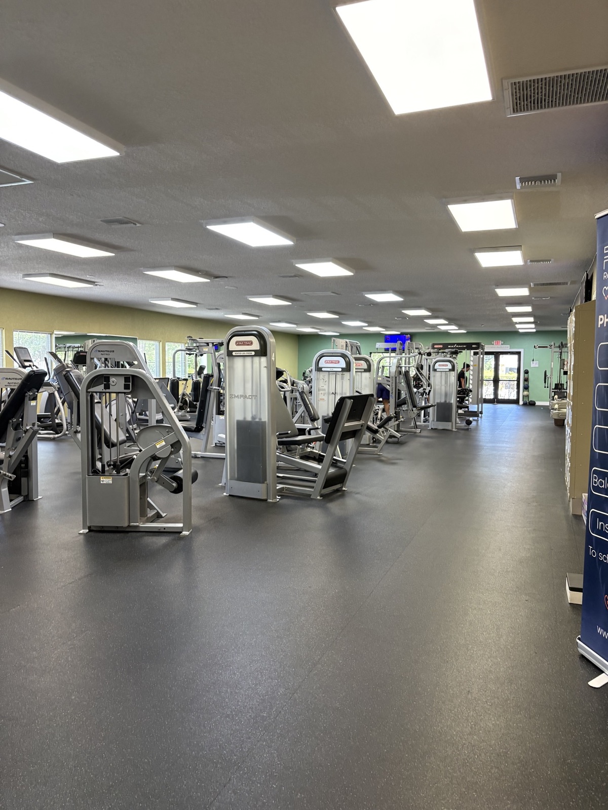 The training floor at the gym at Optimum Wellness Centers in Lehigh Acres, FL